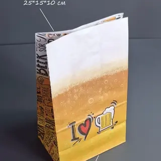 Пакет Box.kz пиво 25х15х10см 5шт 