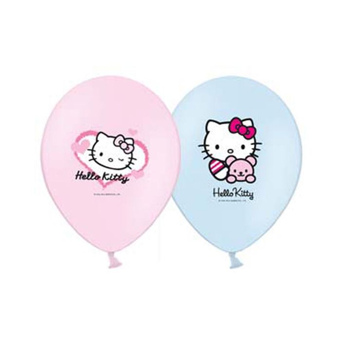 Шар латексный 14" Hello Kitty, пастель, 2-сторонний рисунок, набор 25 шт., цвета МИКС 