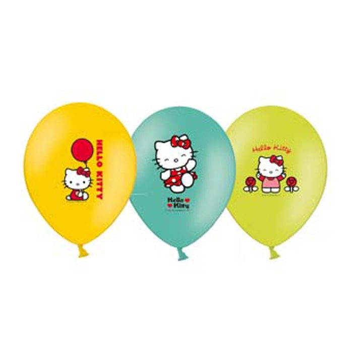Шар латексный 14" Hello Kitty, пастель, 2-сторонний рисунок, набор 25 шт., цвета МИКС 