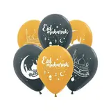Шар латексный 12" "Ид Мубарак", металл, 2 ст., набор 50 шт. 