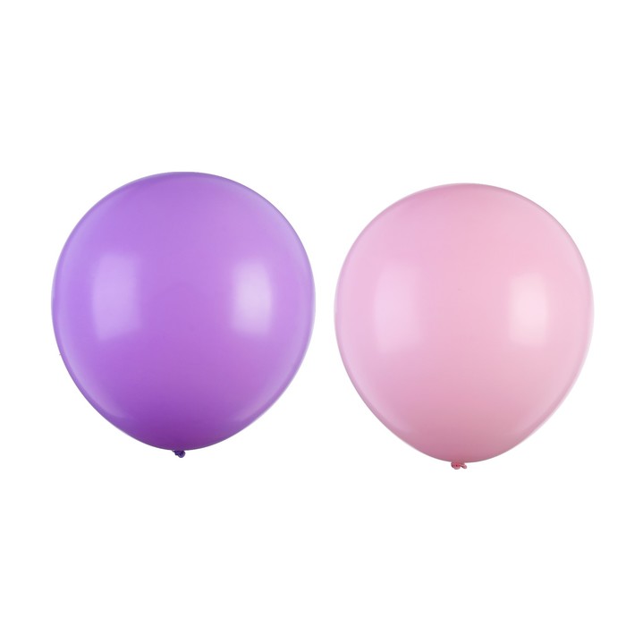 Шар латексный 18" "Макарун", набор 2 шт, цвет розовый и фиолетовый 