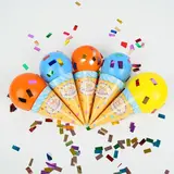 Воздушные шары "С днем рождения", гирлянда, конфетти, лента  - фото 2