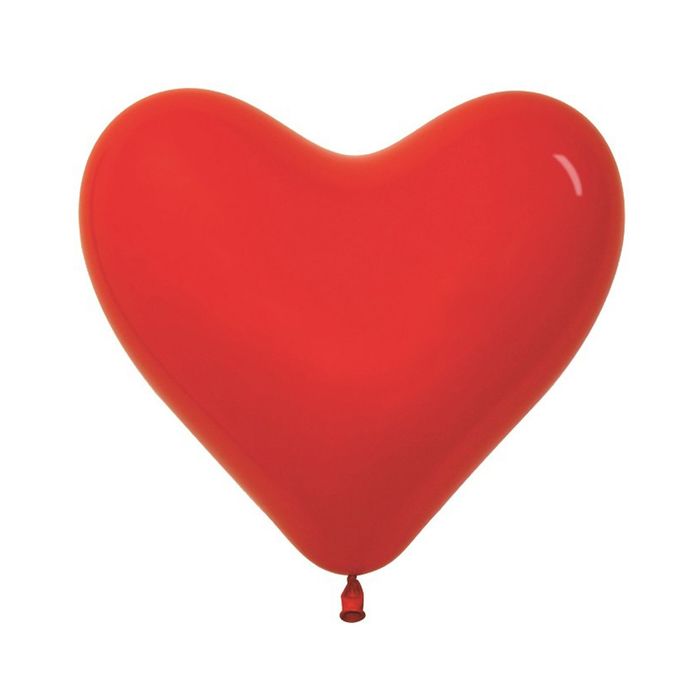 "Шар латексный 12" "Сердце", набор 12 шт., цвет красный 
