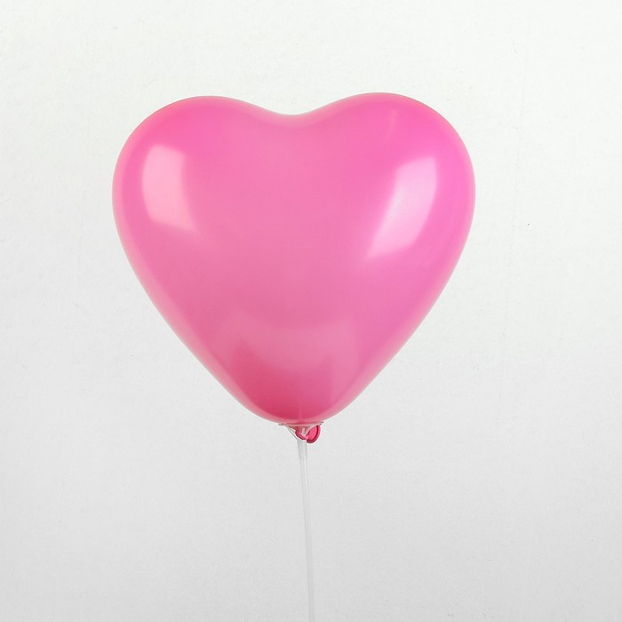 Шар латексный 12", сердце, пастель, набор 25 шт., цвет розовый 