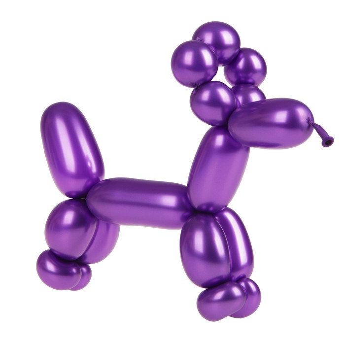 Шар для моделирования хром 160, набор 22  шт., цвет фиолетовый 