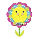 Шар фольгированный 21" "Улыбающийся цветок", цвет жёлтый 