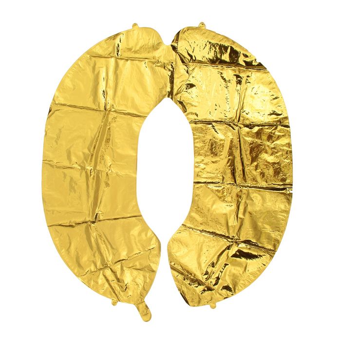 Шар фольгированный 40" "Цифра 0", цвет золотой 