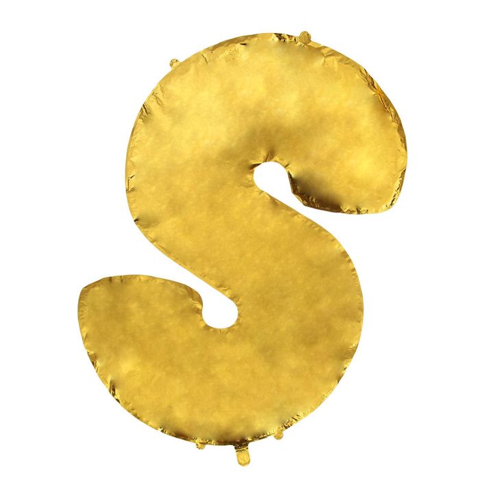Шар фольгированный 40" "Цифра 8", цвет золотой 