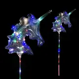 Шар светящийся полимерный 20" "Единорог", цвета МИКС 