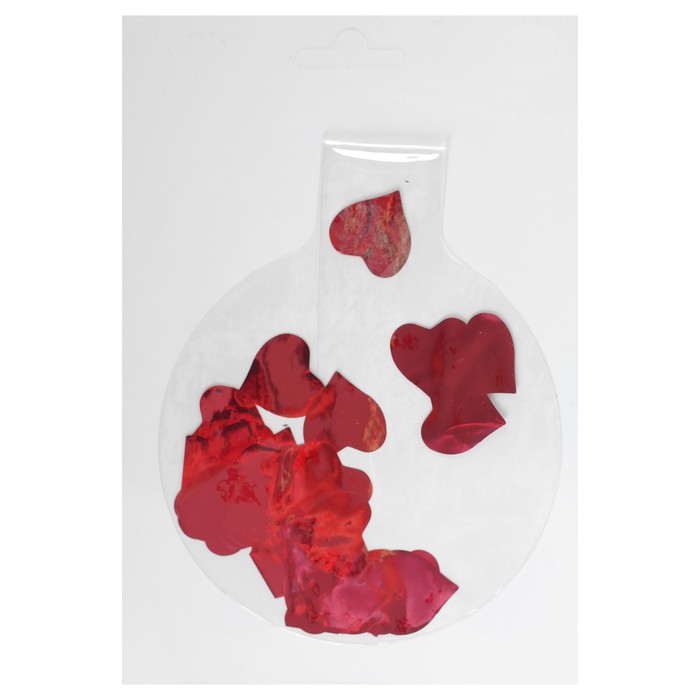 Шар полимерный 12" "Сфера", сердца, фольга, цвет красный 
