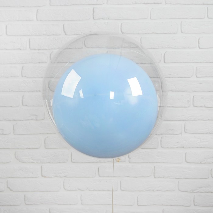 Букет из шаров "Нежный", полимер, фольга, набор 5шт., цвет голубой 