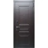 Входная дверь "Бастион" орех рифленый/сандал белый 2050х960 (левая) 