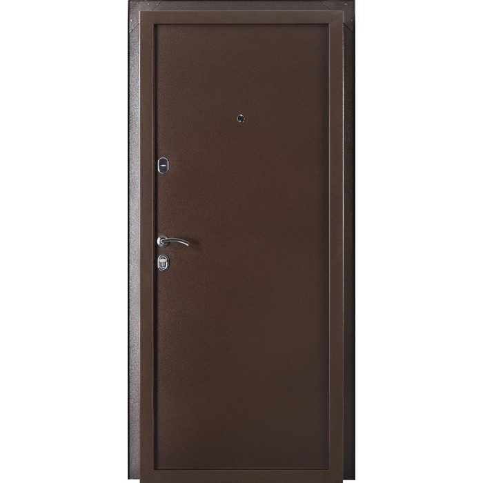 Дверь входная ПРАКТИК металл/металл, антик медь 2066х980 (левая) 