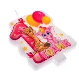 Свеча в торт "1 годик" для девочки  - фото 2