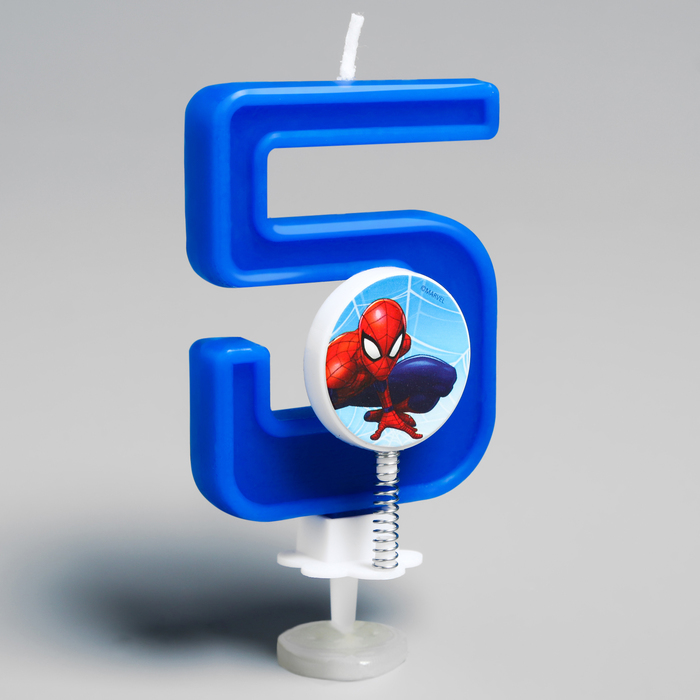 Свеча в торт "5", Человек паук 