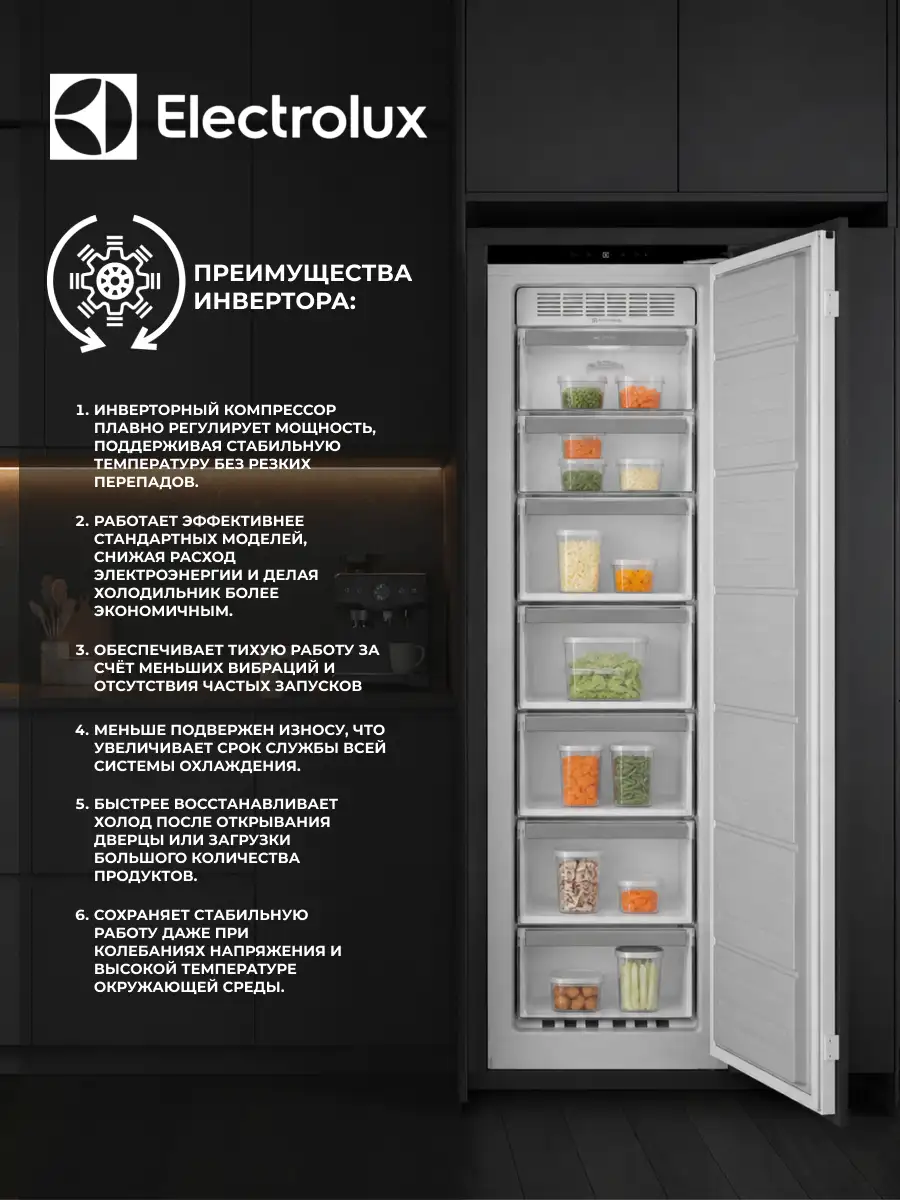 Встраиваемый морозильник Electrolux EUN7ND18S - фото 3