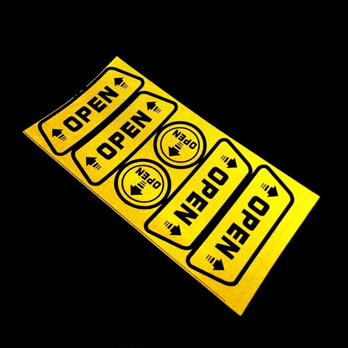 Значок папка 2д. Yellow open. Иконка папки желтая на черном фоне. Yellow open. Папка со стикерами.