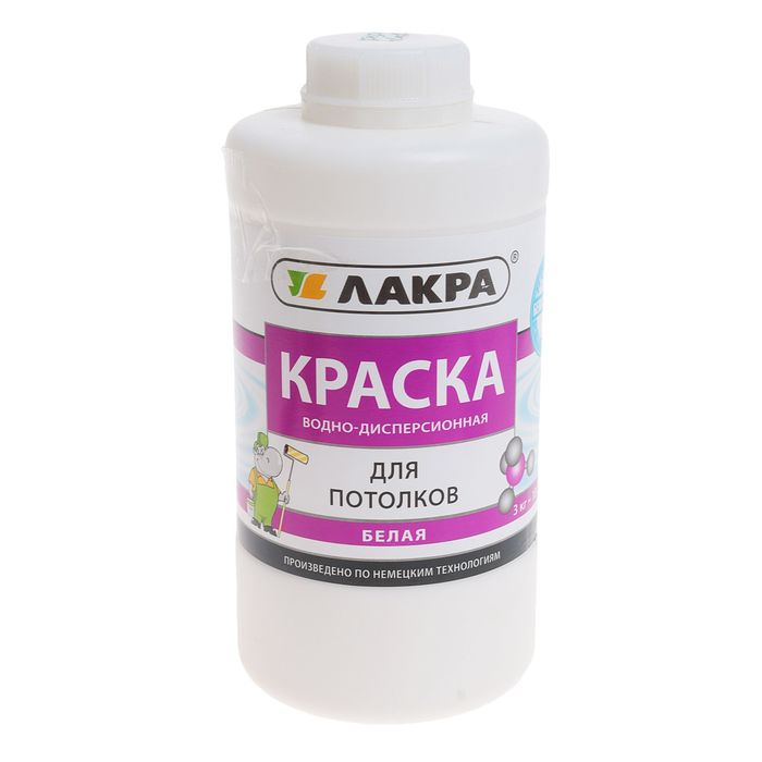 Краска водно-дисперсионная Лакра для потолков 3,0 кг (банка) в Алматы ...