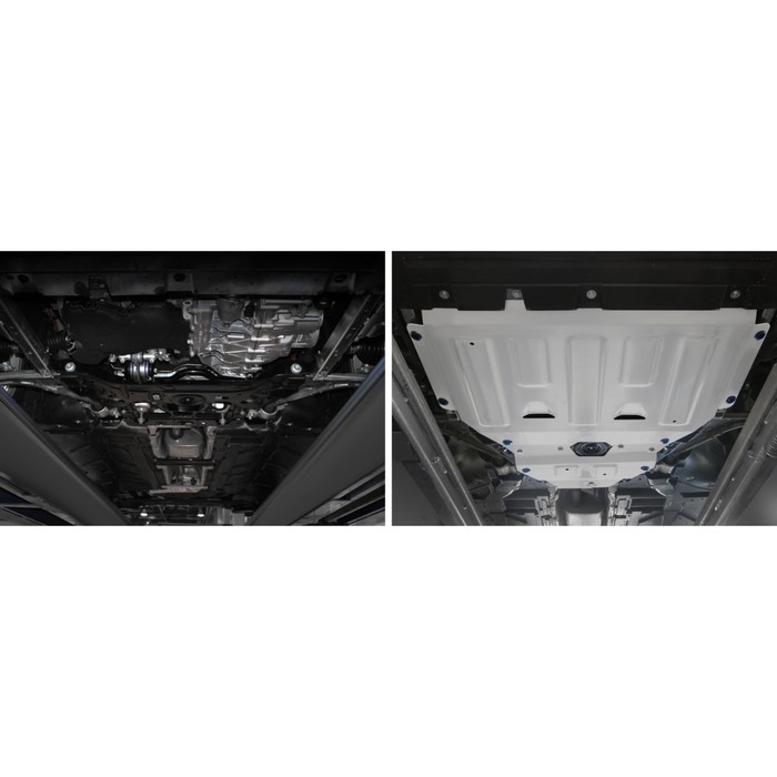 Защита картера Rival для Mercedes-Benz A200 (V - 1.3 (150 л.с.)) 2018-н.в., алюминий 4 мм, с крепежом, K333.3944.1 