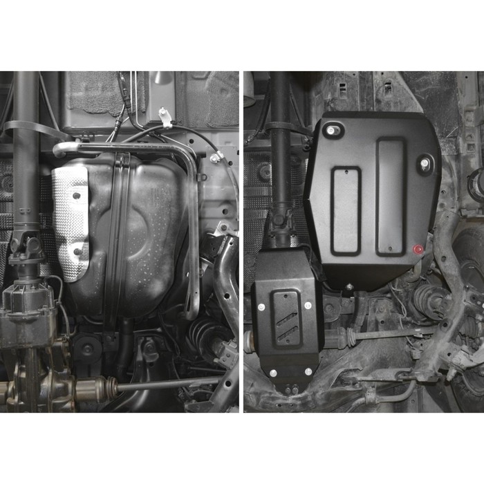 Защита топливного бака АвтоБРОНЯ для Haval H6 (V - 2.0d) МКПП 4WD 2014-2016 2016-н.в., сталь 2 мм, с крепежом, 111.09405.1 