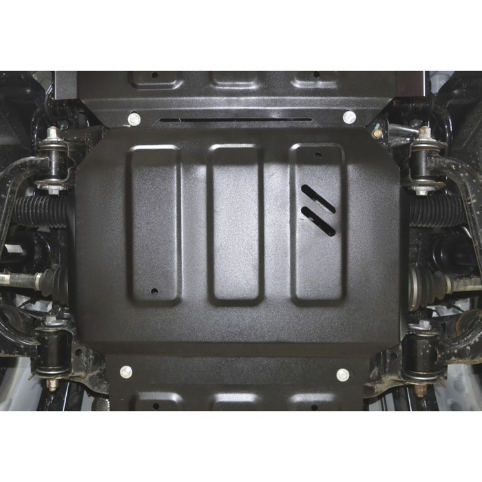 Защита картера АвтоБРОНЯ для Foton Sauvana (V - 2.0 / 4WD) 2017-н.в., крепеж в комплекте, сталь, 2 мм, 111.04402.1 