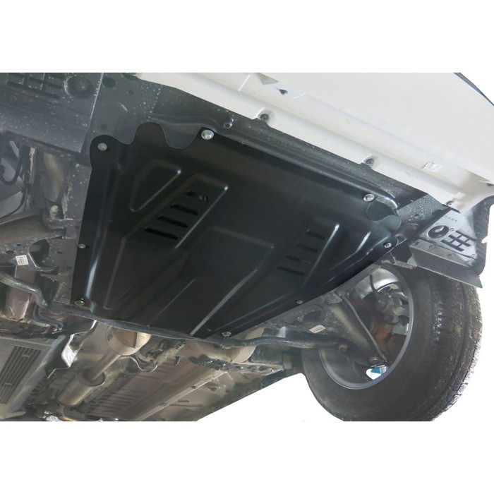 Защита картера и КПП АвтоБРОНЯ для Renault Sandero Stepway (V - 1.6) 2005-2014 2014-н.в., сталь 2 мм, с крепежом, 111.06027.1 