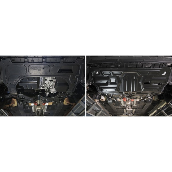 Защита картера и КПП АвтоБРОНЯ для Skoda Fabia RS (V - 1.4 180л.с.) 2010-2015, сталь 1,5 мм, с крепежом, 111.05842.1 