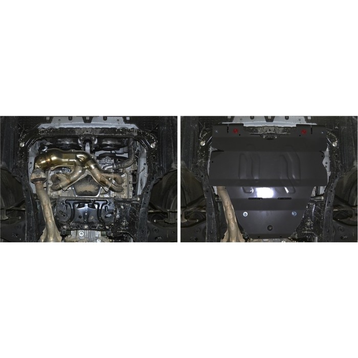 Защита картера АвтоБРОНЯ (увеличенная) для Subaru Outback (V - 2.0; 2.5) 2010-2015, сталь 2 мм, с крепежом, 111.05408.1 