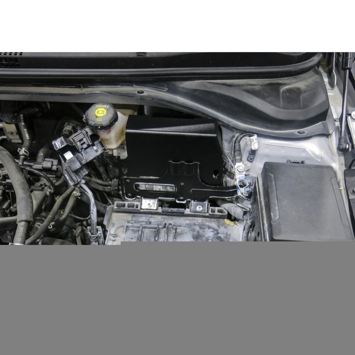 Защита ЭБУ АвтоБРОНЯ для Hyundai Solaris (V - 1.4; 1.6) 2017-н.в., крепеж в комплекте, сталь, 2 мм, 111.02843.1 