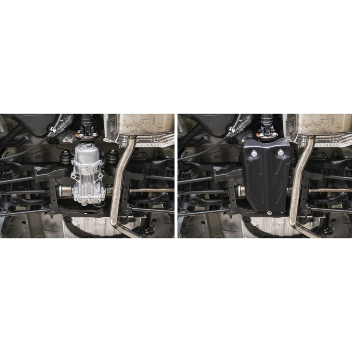 Защита редуктора Rival для Nissan Terrano III (V - 1.6; 2.0) 4WD 2014-2016 2016-н.в., сталь 2 мм, с крепежом, 111.4719.1 