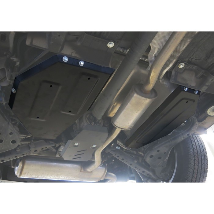 Защита топливного бака Rival для Nissan Qashqai J11 (V - 2.0) 4WD 2014-2019 2019-н.в., сталь 2 мм, с крепежом, 111.4149.1 