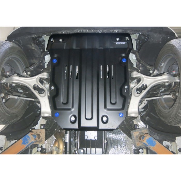 Защита картера Rival для Volkswagen Touareg II (V - 3.0d; 3.6) 2010-2014, сталь 2 мм, с крепежом, 111.5824.2 