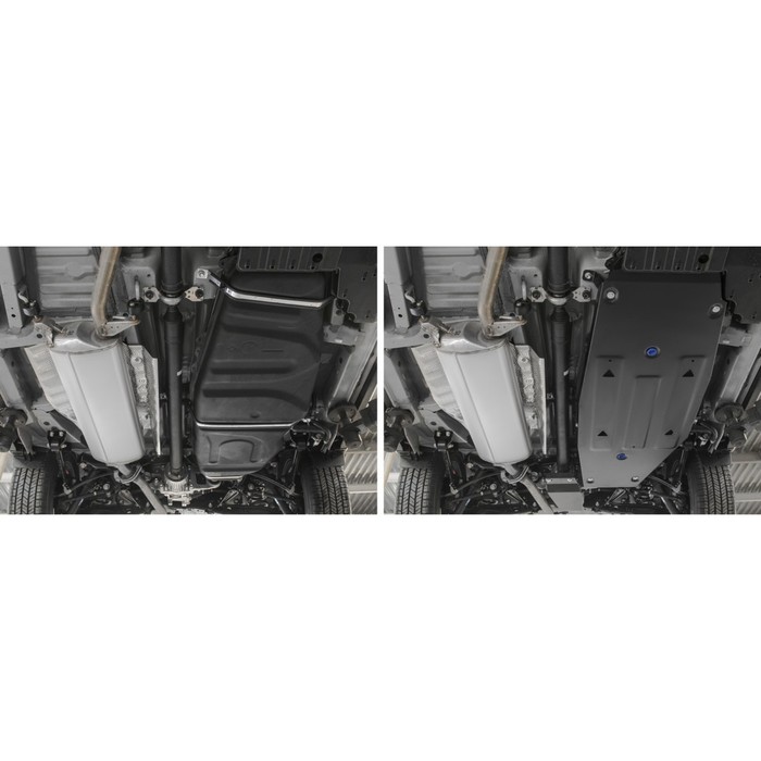 Защита топливного бака Rival для Toyota Rav4 IV (V - 2.0; 2.5; 2.2d) 2013-2015, сталь 2 мм, с крепежом, 111.5779.1 