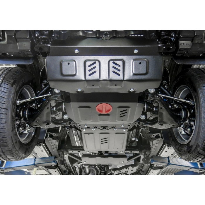 Защита радиатора, картера, КПП и РК АвтоБРОНЯ для Toyota Fortuner (V - 2.8d; 2.7) 4WD 2017-н.в., сталь 2 мм, с крепежом, K111.05770.1 
