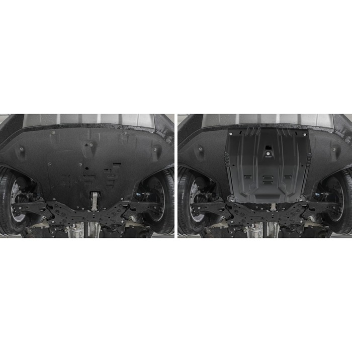 Защита картера и КПП АвтоБроня Hyundai Tucson III рестайлинг 2018-, st 2mm, 111.02375.1 