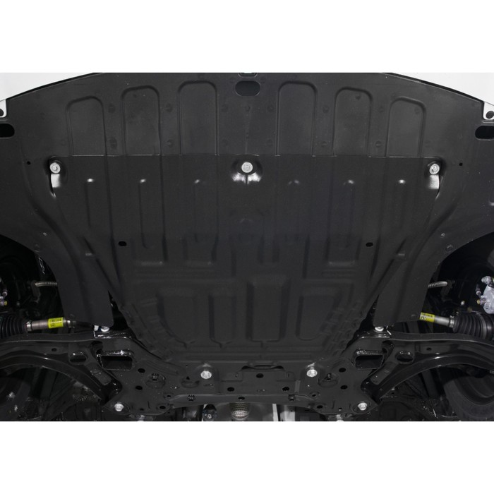 Защита картера и КПП АвтоБРОНЯ для Hyundai Solaris (V - 1.4; 1.6) 2017-н.в., сталь 2 мм, с крепежом, 111.02370.1 
