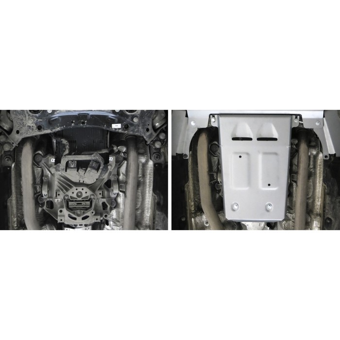 Защита КПП и РК Rival для Audi A8 (V - 3.0 (340 л.с.)) 2017-н.в., алюминий 4 мм, с крепежом, 333.0347.1 