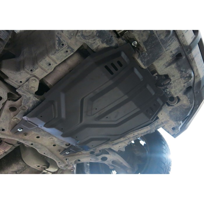 Защита картера и КПП АвтоБРОНЯ для Peugeot 4007 (V - 2.0; 2.4) 2007-2012, сталь 2 мм, с крепежом, 111.04037.1 