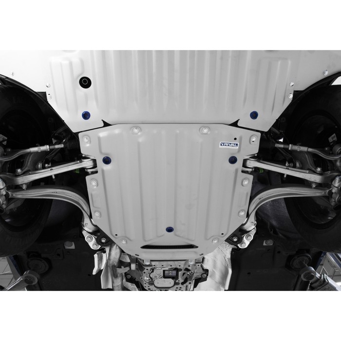 Защита КПП Rival для Volkswagen Touareg (V - 3.0TDI) 4WD 2018-н.в., алюминий 4 мм, с крепежом, 333.5864.1 