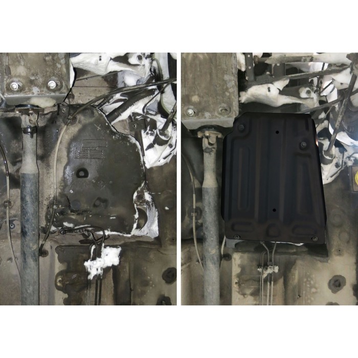 Защита топливного бака АвтоБРОНЯ для Renault Kaptur (V - 2.0) 4WD 2016-н.в., сталь 2 мм, с крепежом, 111.04718.1 