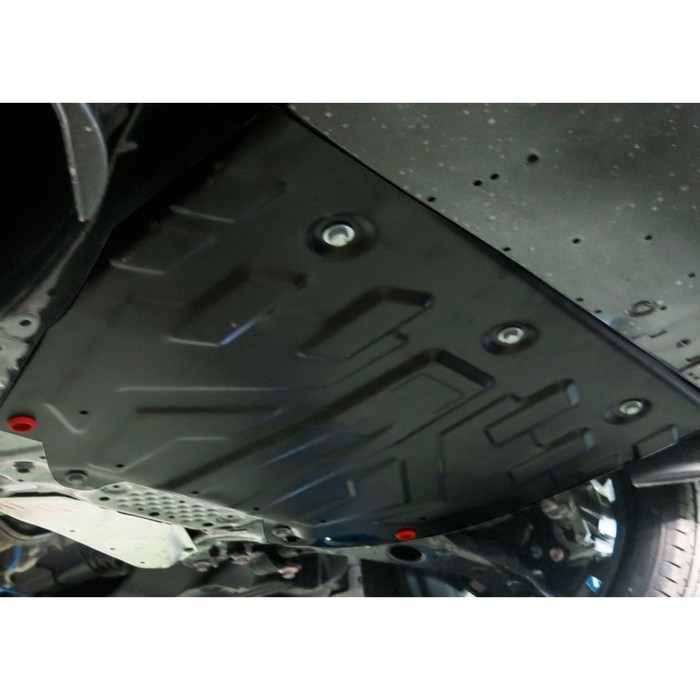 Защита картера и КПП АвтоБРОНЯ (увеличенная) для Mazda 3 (V - 1.5; 1.6; 2.0) 2013-н.в., сталь 2 мм, с крепежом, 111.03817.1 