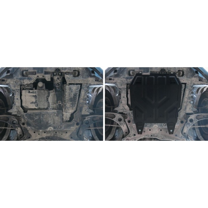 Защита картера и КПП Rival для Peugeot 4008 (V - 2.0) 2012-2015, сталь 2 мм, с крепежом, 111.4037.1 