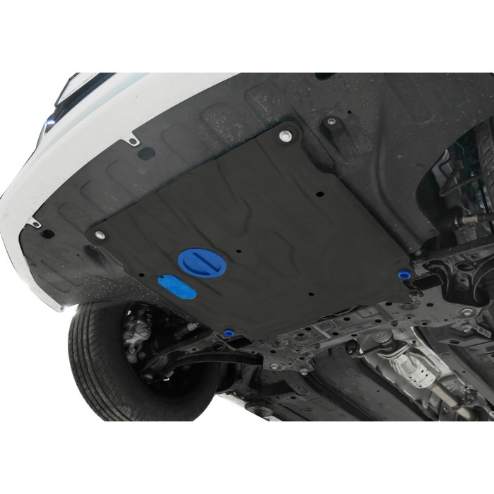 Защита картера и КПП Rival для Kia Rio IV седан, хэтчбек X-Line (V - 1.4; 1.6) 2017-н.в., сталь 2 мм, с крепежом, 111.2369.1 