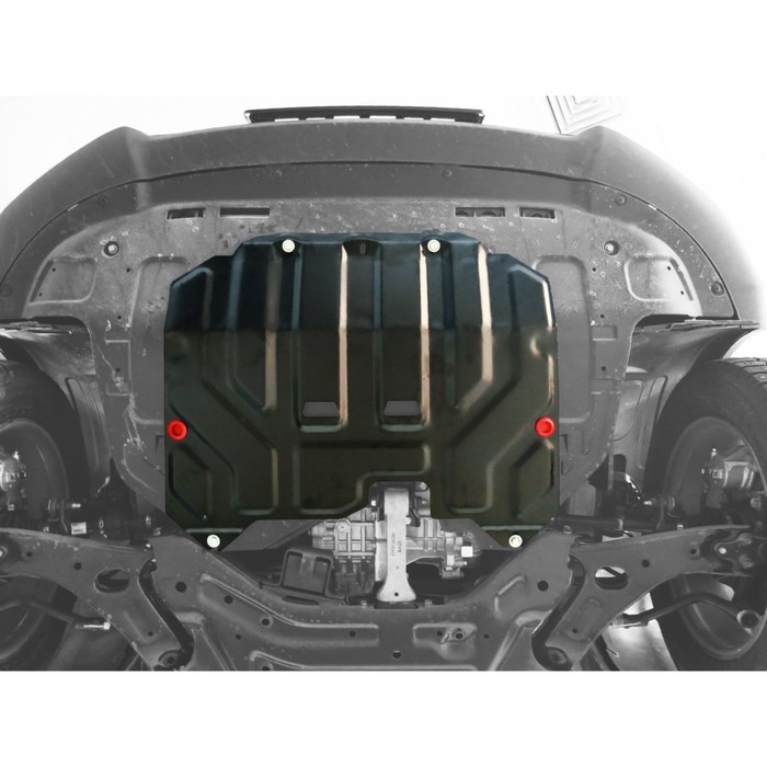 Защита картера и КПП АвтоБРОНЯ для Hyundai ix35 2010-2015, сталь 2 мм, с крепежом, 111.02352.1 