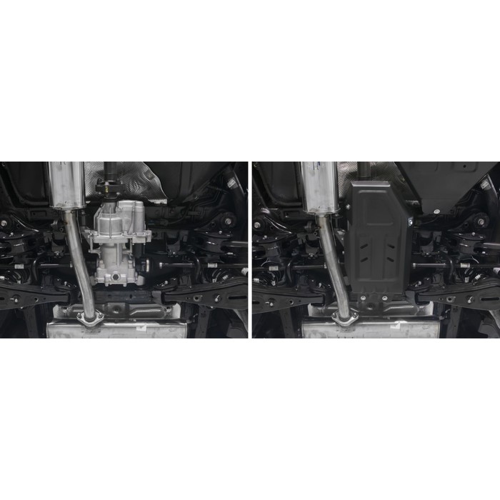 Защита редуктора АвтоБРОНЯ для Hyundai Tucson (V - 1.6T (177 л.с.); 2.0; 2.0d) 4WD 2015-2018, сталь 2 мм, с крепежом, 111.02359.1 