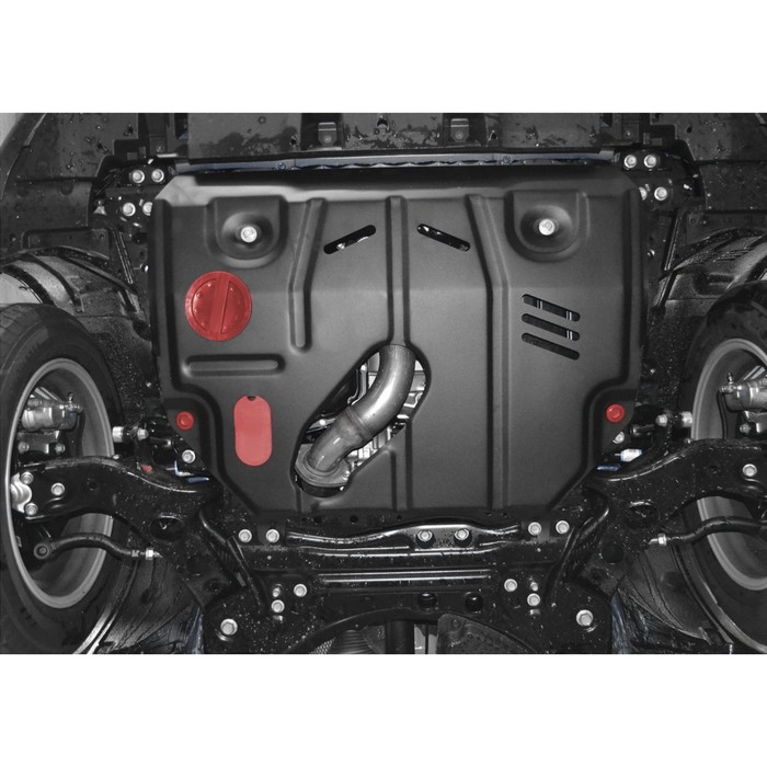 Защита картера и КПП АвтоБРОНЯ для Lexus NX 200t (V - 2.0 238л.с.) 2014-2017, сталь 2 мм, с крепежом, 111.03207.1 