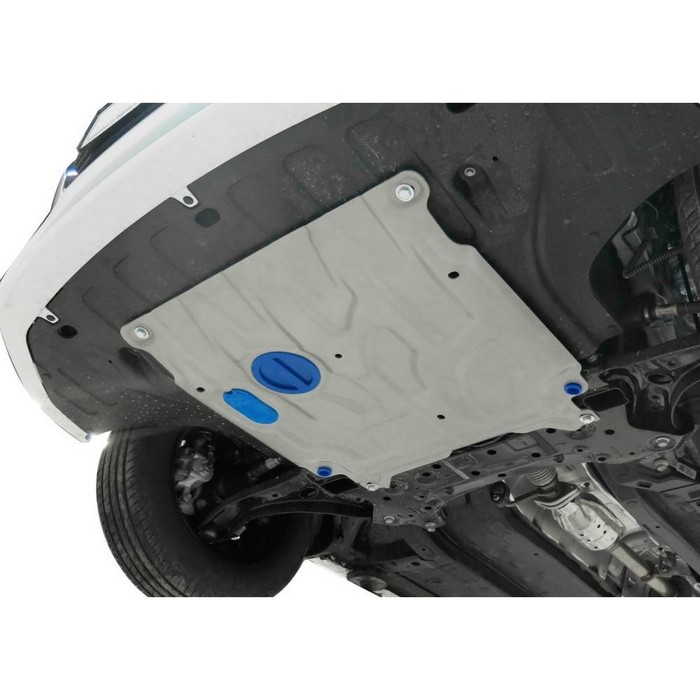 Защита картера и КПП Rival для Hyundai Solaris (V - 1.4; 1.6) 2017-н.в./Kia Rio седан (V - 1.4; 1.6) 2017-н.в./Kia Rio хэтчбек X-Line (V - 1.4; 1.6) 2017-н.в., алюминий 3 мм, с крепежом, 333.2369.1 