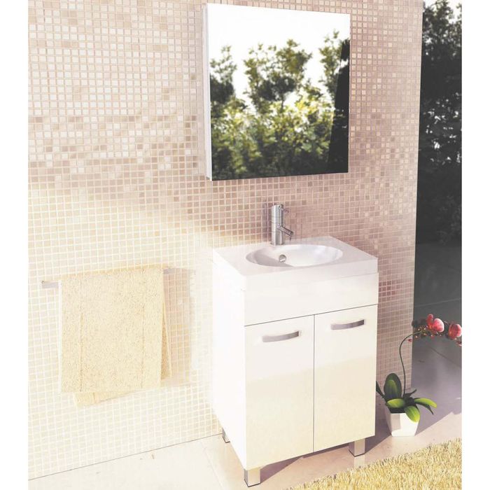 Зеркало-шкаф для ванной "Диана-60" 74 х 58 х 14 см, белое 