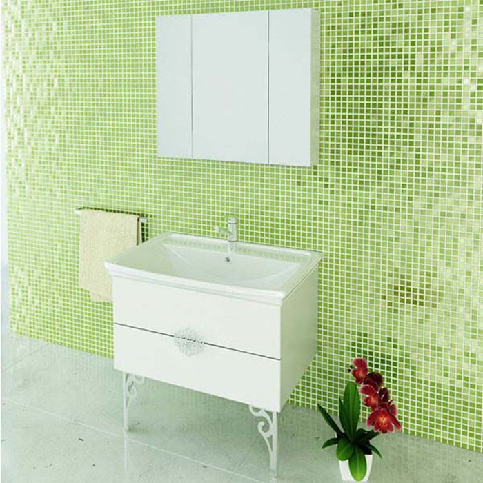 Зеркало-шкаф для ванной "Римини-80" 70 х 80 х 15 см, белый 