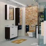 Шкаф-зеркало «Брайтон 80», цвет венге  - фото 2